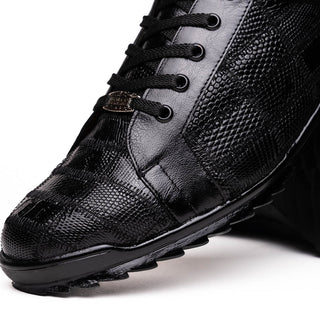 Marco Di Milano Bari Men's Shoes Genuine Patchwork Lizard Skin Fashion Sneakers (MDM1142)-AmbrogioShoes