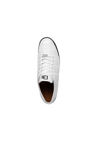Marco Di Milano Bari White Genuine Patchwork Lizard Skin Sneakers (MDM1142)
