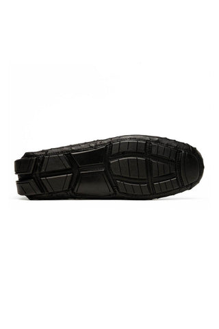 Marco Di Milano Bolonia Black Exotic Ostrich Horse-Bit Driver Loafer (MDM1205)