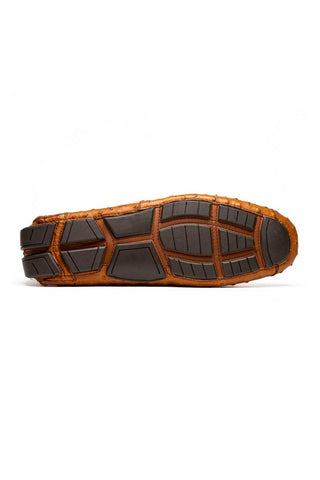 Marco Di Milano Bolonia Brandy Exotic Ostrich Horse-Bit Driver Loafer (MDM1205)