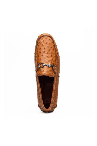 Marco Di Milano Bolonia Brandy Ostrich Horse-Bit Driver Loafer (MDM1205)