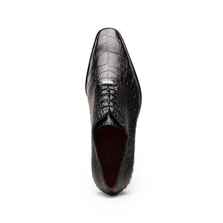 Marco Di Milano Bono Men's Shoes Genuine Alligator Dress Whole-Cut Oxfords (MDM1183)-AmbrogioShoes