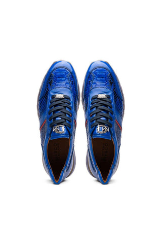 Marco Di Milano Brescia Blue Genuine Snake Skin / Leather Sneakers (MDM1124)