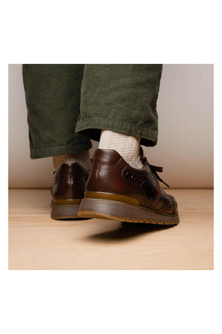 Marco Di Milano Brescia Brown Genuine Snake Skin / Calf-Skin Leather Sneakers (MDM1124)