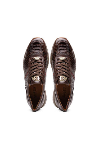 Marco Di Milano Brescia Brown Genuine Snake Skin / Leather Sneakers (MDM1124)