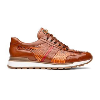 Marco Di Milano Brescia Honey Shoes Genuine Snake Skin & Italian Calf Men's Sneakers (MDM1119)-AmbrogioShoes