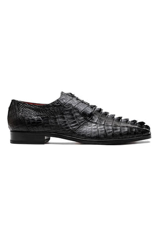 Marco Di Milano Cancun Black Hornback Crocodile Skin Derby (MDM1003)