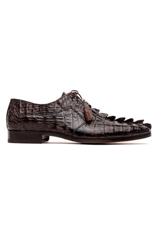 Marco Di Milano Cancun Brown Hornback Crocodile Skin Derby (MDM1003)