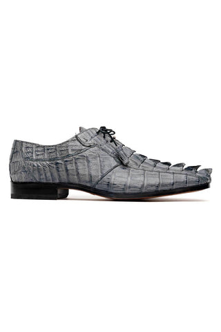 Marco Di Milano Cancun Gray Hornback Crocodile Skin Derby (MDM1003)