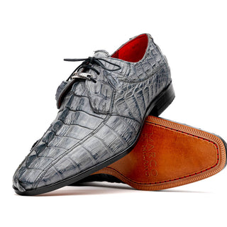 Marco Di Milano Cancun Men's Shoes Exotic Hornback Crocodile Skin Derby Oxfords (MDM1003)-AmbrogioShoes