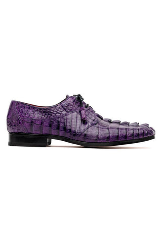 Marco Di Milano Cancun Purple Hornback Crocodile Skin Derby (MDM1003)
