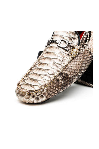 Marco Di Milano Capri Natural Python Skin Horse-Bit Loafer (MDM1241)