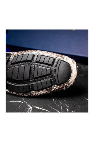 Marco Di Milano Capri Natural Python Skin Horse-Bit Loafer (MDM1241)