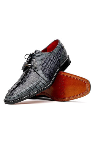 Marco Di Milano Caribe Dark Gray Genuine Hornback Caiman Crocodile Derby (MDM1118)