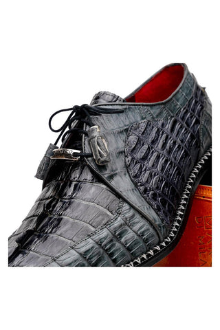 Marco Di Milano Caribe Dark Gray Genuine Hornback Caiman Crocodile Derby (MDM1118)