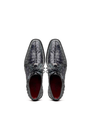 Marco Di Milano Caribe Dark Gray Genuine Hornback Caiman Crocodile Derby (MDM1118)