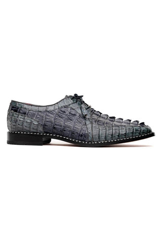 Marco Di Milano Caribe Dark Gray Genuine Hornback Caiman Crocodile Derby (MDM1118)