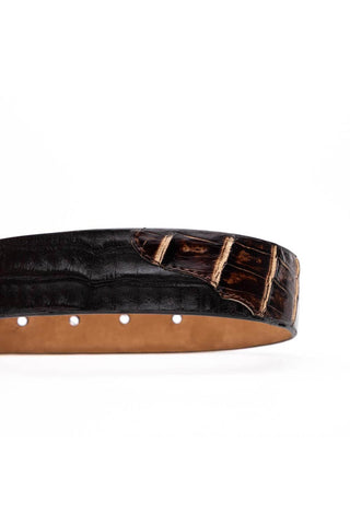 Marco Di Milano Caribe Men's Brown Genuine Crocodile Belts (MDMB1045)