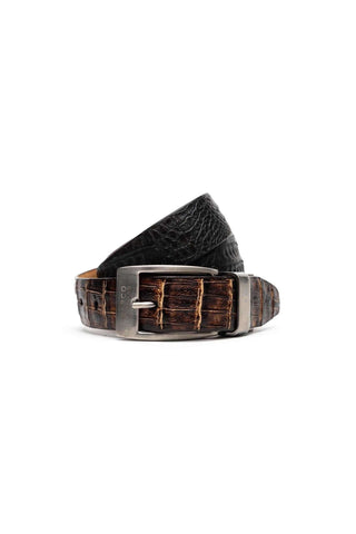 Marco Di Milano Caribe Men's Brown Genuine Crocodile Belts (MDMB1045)