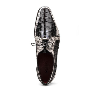 Marco Di Milano Caribe Men's Shoes Genuine Hornback Caiman Crocodile Dress Derby Oxfords (MDM1118)-AmbrogioShoes