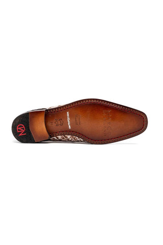 Marco Di Milano Caribe White & Brown Genuine Hornback Caiman Crocodile Derby (MDM1118)