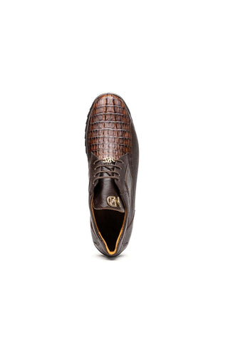 Marco Di Milano Crater Brown Exotic Crocodile & Lizard Skin Sneakers (MDM1253)