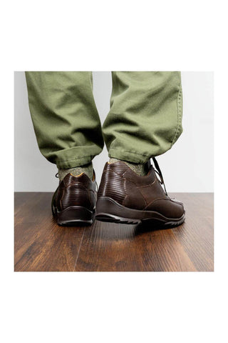 Marco Di Milano Crater Brown Exotic Crocodile & Lizard Skin Sneakers (MDM1253)