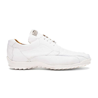 Marco Di Milano Crater Men's Shoes White Crocodile & Lizard Sneakers (MDM1252)