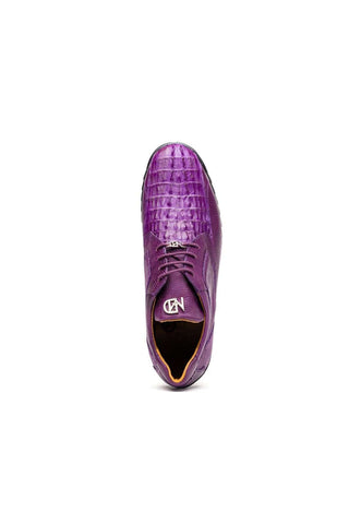 Marco Di Milano Crater Purple Exotic Crocodile & Lizard Skin Sneakers (MDM1251)