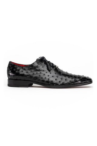 Marco Di Milano Criss Black Exotic Ostrich Quill Oxfords (MDM1073)