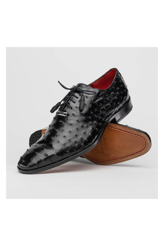 Marco Di Milano Criss Black Ostrich Quill Oxfords (MDM1073)