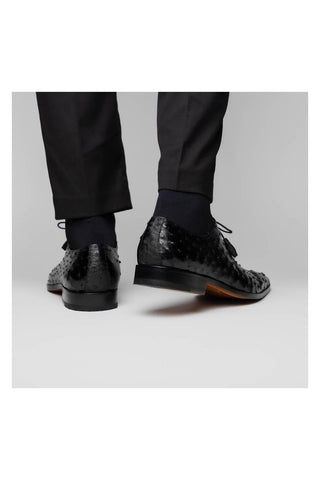 Marco Di Milano Criss Black Ostrich Quill Oxfords (MDM1073)