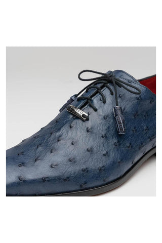 Marco Di Milano Criss Navy Exotic Ostrich Quill Oxfords (MDM1073)