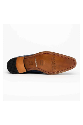 Marco Di Milano Criss Navy Exotic Ostrich Quill Oxfords (MDM1073)
