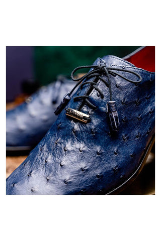 Marco Di Milano Criss Navy Ostrich Quill Oxfords (MDM1073)