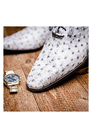 Marco Di Milano Criss Newspaper Exotic Ostrich Quill Oxfords (MDM1073)