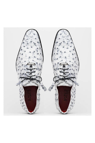 Marco Di Milano Criss Newspaper Exotic Ostrich Quill Oxfords (MDM1073)
