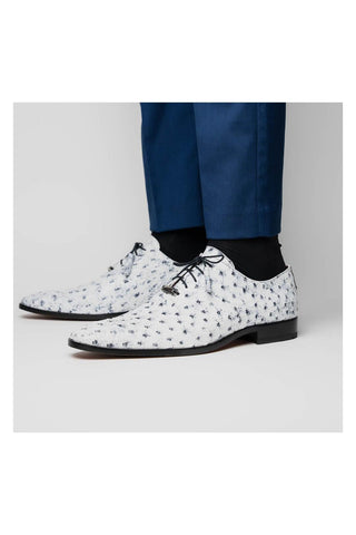 Marco Di Milano Criss Newspaper Exotic Ostrich Quill Oxfords (MDM1073)