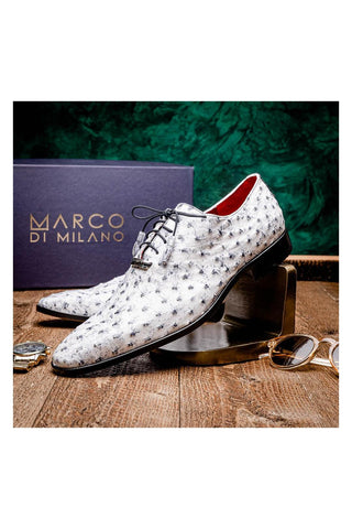 Marco Di Milano Criss Newspaper Exotic Ostrich Quill Oxfords (MDM1073)