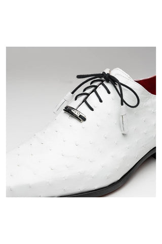 Marco Di Milano Criss White Ostrich Quill Oxfords (MDM1073)