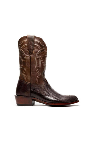 Marco Di Milano Denver Clear Brown Ostrich Skin Cowboy Boot (MDM1218)