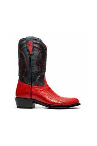 Marco Di Milano Denver Red Ostrich Cowboy Boot (MDM1216)