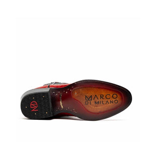 Marco Di Milano Denver Red Ostrich Skin Cowboy Boot (MDM1216)