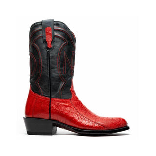 Marco Di Milano Denver Red Ostrich Skin Cowboy Boot (MDM1216)