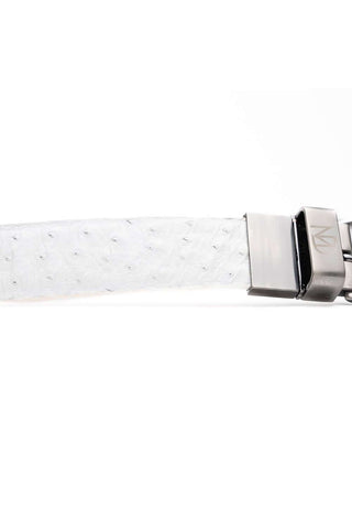 Marco Di Milano Domenico Men's White Genuine Ostrich Skin Belts (MDMB1047)