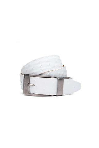 Marco Di Milano Domenico Men's White Genuine Ostrich Skin Belts (MDMB1047)