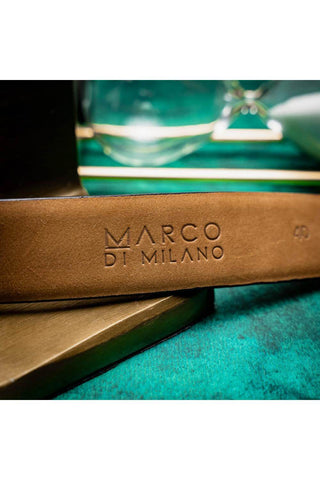 Marco Di Milano Emilio Men's Antique Navy Genuine Alligator Skin Belts (MDMB1048)