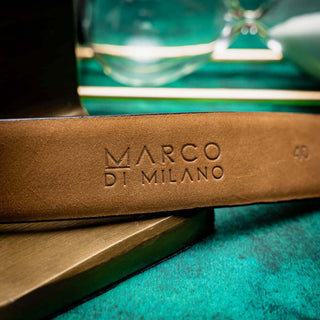 Marco Di Milano Emilio Men's Rustic Cognac Genuine Alligator Skin Belts (MDMB1048)