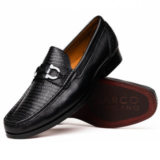 Marco Di Milano Enzo Men's Shoes Genuine Lizard Horsebit Loafers (MDM1156)-AmbrogioShoes