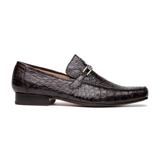 Marco Di Milano Fabro Men's Shoes Brown Exotic Crocodile Horsebit Loafers (MDM1025)-AmbrogioShoes